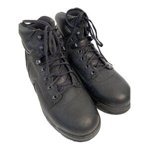 Timberland PRO Mens Black Work Boots 9M Safety Toe Leather EH Waterproof 8941